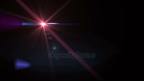 Abstract Light Rays Lens Flare Dust Motion Video Bright Flare — Stock Video