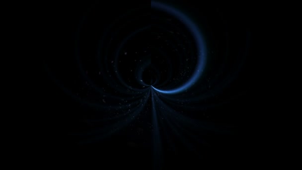 Spirale Blaue Linse Flackern Licht Bewegung Video Abstract Animation Des — Stockvideo