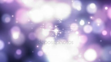 Güzel bokeh arka plan hareketli video soyut. Alev arka plan ışıltı. Modern arka plan hareketli kutlama. Mor Bokeh ışık animasyon.