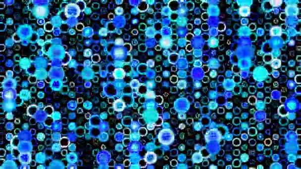 Abstrakte Blaue Kreis Muster Bewegung Hintergrund Video Dot Muster Animation — Stockvideo