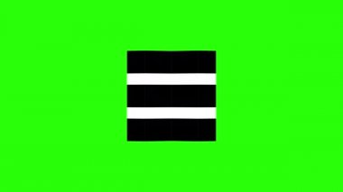 Yeşil zemin ile 3D Siyah Haç işareti hareketi. İşaret konsepti yükleniyor