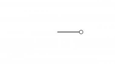 Soyut sarkacı düz hareket dizaynı. Düz çizgi biçimli logo animasyonu