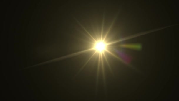 Luce Solare Lente Digitale Brillano Sullo Spazio Lente Luce Brillamento — Video Stock