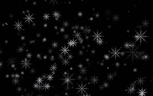 Абстрактно Красивая Черно Белая Снежинка — стоковое фото