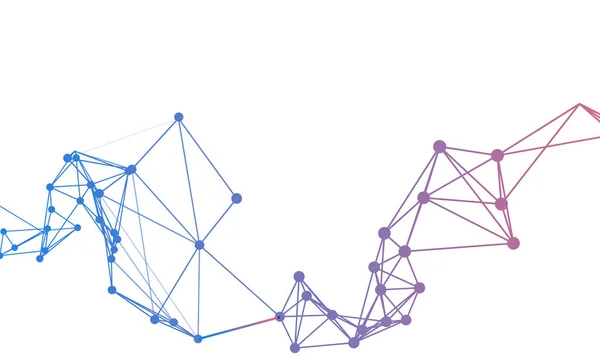 Technology Abstract Background Connected Line Dots Analytical Networks Internet Connection — 스톡 벡터