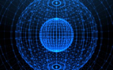 Mavi dijital çizgiler küresel arkaplan