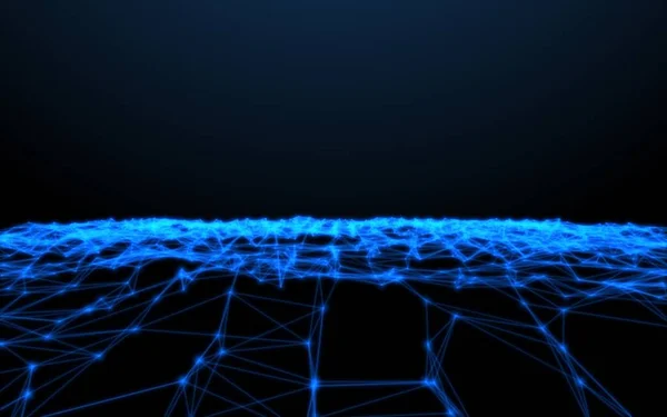 Abstract blue connect lines and dots background.Plexus effect design