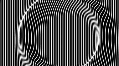 Siyah ve beyaz çizgilerin soyut arkaplan yapısı. Haritanın yer değiştirme dokusu. Dikey çizgiler çizimi