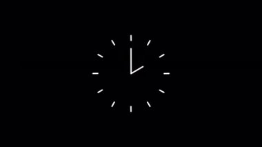 Alfa kanalı ile saat ve dakika el canlandırmalı saat simgesi