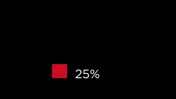 Grafico Infografico Con Percentuale Testo Bar Info Con Modifica Animazione — Video Stock