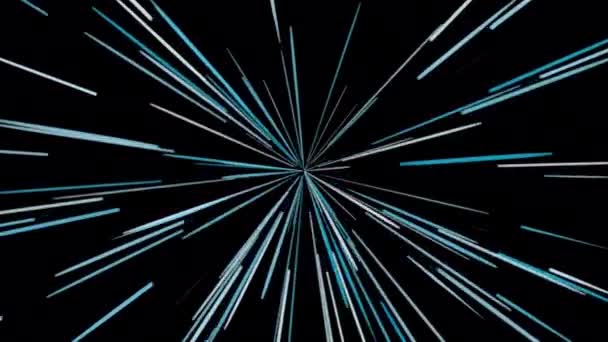 Space Star Warp Hyperspace Travel Video Light Speed Looped Effect — Stock Video