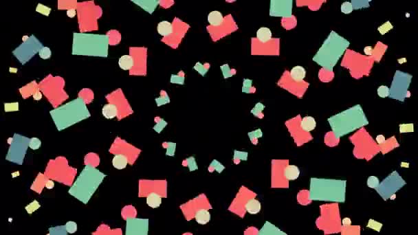 Abstrakte Bunte Formen Muster Bewegung Background Bewegungselement Explode Animation Schleife — Stockvideo
