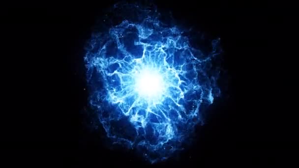 Vidéo d'onde de choc bleu explosion.Fond d'animation de boucle d'énergie bleue. Shockwave Footage.Overlay Template. Effet 