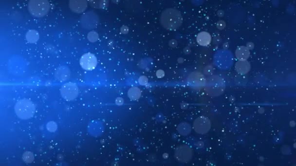 Abstract Blue Bokeh Lens Flare Background Glitter Texture Background Motion — Stock Video