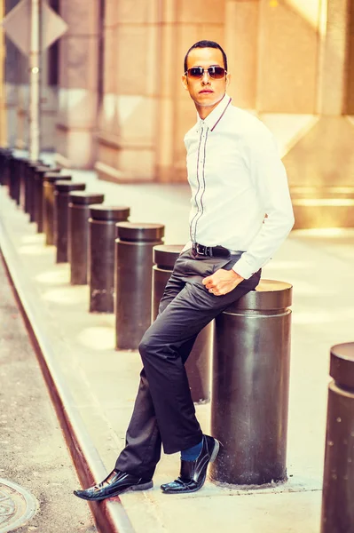 American Man Street Fashion en Nueva York . — Foto de Stock