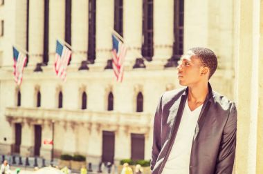 New York'ta Afrikalı-Amerikalı genç çocuk portresi