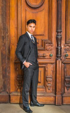 New York'ta genç Endonezya ABD'li iş adamı portresi