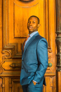 New York'ta Afrika kökenli Amerikalı işadamı portresi