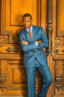 New York'ta Afrika kökenli Amerikalı işadamı portresi