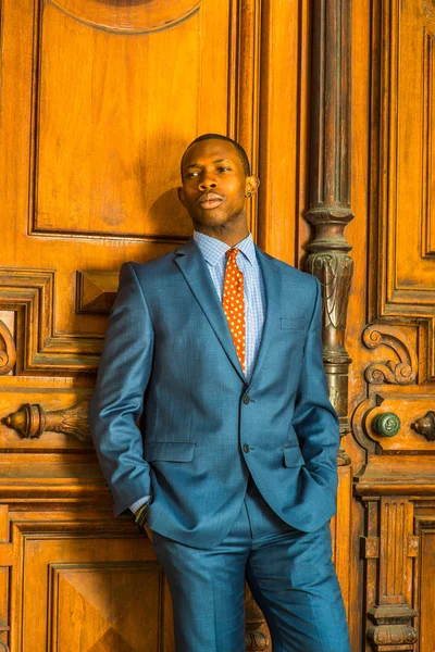 Портрет афроамериканского бизнесмена в Нью-Йорке — стоковое фото