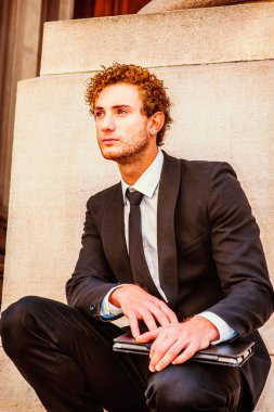 New York dışında genç işadamı düşünme