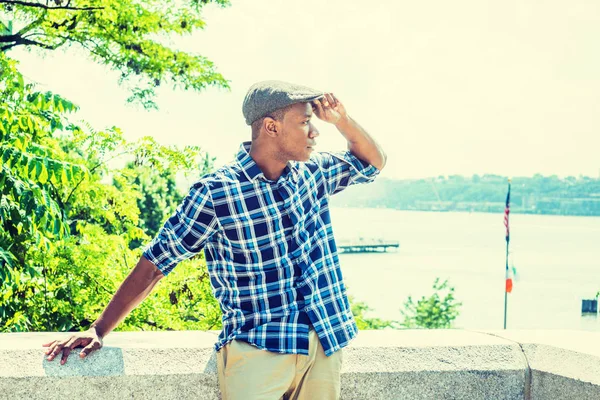 Young African American Man traveling in New York