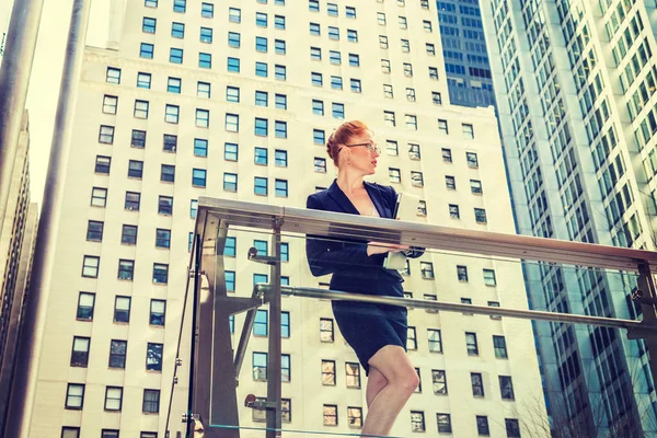 Amerykańska bizneswoman pracował w Nowym Jorku — Zdjęcie stockowe