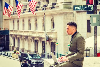 Genç Amerikan seyahat, New York'ta iş işadamı