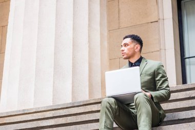 Genç Amerikan seyahat, New York'ta iş işadamı