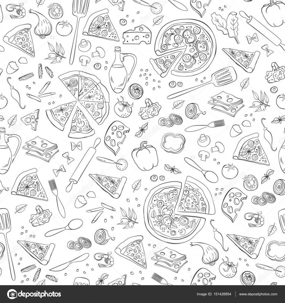vector pizza pattern stock vector angelina_de_sol 151426854 pizza pattern