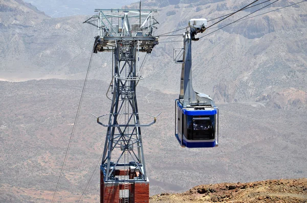 Funicolare su una funivia per il vulcano Teide a Tenerife, Canarie — Foto Stock