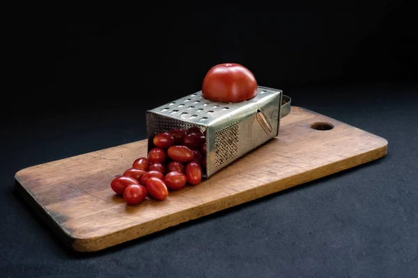 Concepto culinario Receta de preparación jugo de tomate . —  Fotos de Stock