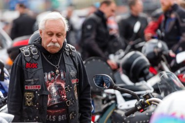 Riga, Letonya - Nisan 28, 2018: 2018 Moto sezon açılış etkinliği. 