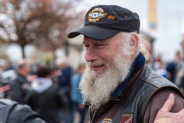 Riga, Letonya - Nisan 28, 2018: 2018 Moto sezon açılış etkinliği. 