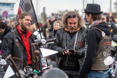 Riga, Letonya - Nisan 28, 2018: 2018 Moto sezon açılış etkinliği. 