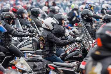 Riga, Letonya - Nisan 28, 2018: 2018 Moto sezon açılış etkinliği. 