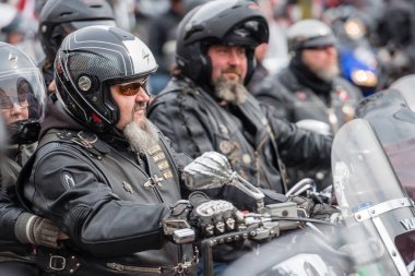 Riga, Letonya - Nisan 28, 2018: 2018 Moto sezon açılış etkinliği. 