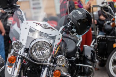 Riga, Letonya - Nisan 28, 2018: 2018 Moto sezon açılış etkinliği. 