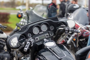 Riga, Letonya - Nisan 28, 2018: 2018 Moto sezon açılış etkinliği. 