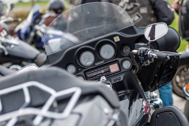 Riga, Letonya - Nisan 28, 2018: 2018 Moto sezon açılış etkinliği. 