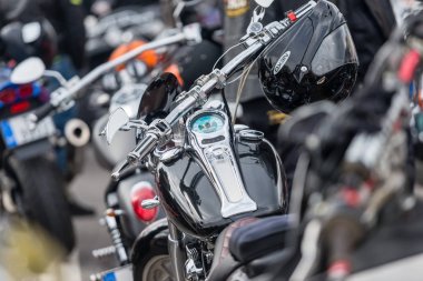 Riga, Letonya - Nisan 28, 2018: 2018 Moto sezon açılış etkinliği. 