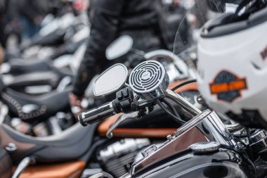 Riga, Letonya - Nisan 28, 2018: 2018 Moto sezon açılış etkinliği. 