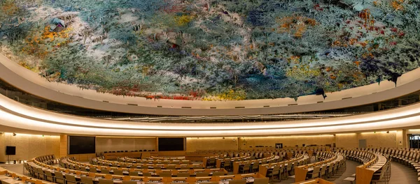 Genève, Suisse - 15 avril 2019 : Salle de réunion au Palais des Nations - Siège de l'ONU à Genève, Suisse — Photo