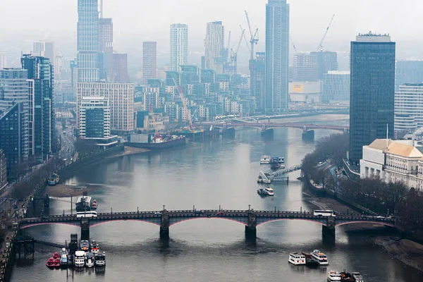 Aerial landscape view of London, view from London eye, London, UK — 스톡 사진