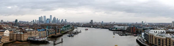 London England Storbritannien Januari 2020 London Skyline Från Tower Bridge — Stockfoto