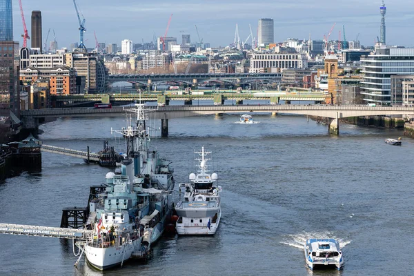 Лондон Англия Великобритания Января 2020 Года Горизонт Лондона Тауэрского Моста — стоковое фото