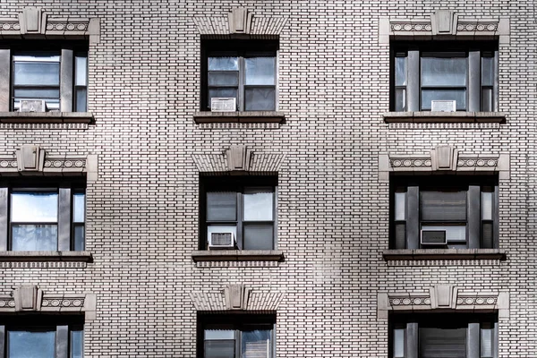Närbild Byggnadens Fasad Med Fönster Textur Arkitektur — Stockfoto