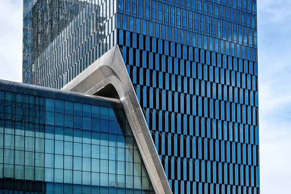 Close Fachada Edifício Escritório Vidro Com Janelas Textura Arquitetura — Fotografia de Stock