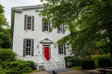 Cold Spring Village, Cape May, NJ, ABD - 18 Haziran 2019: Junior Order United American Mechanics Hall şimdi Village Welcome Center olarak biliniyor, bina 1894 yılında inşa edildi.