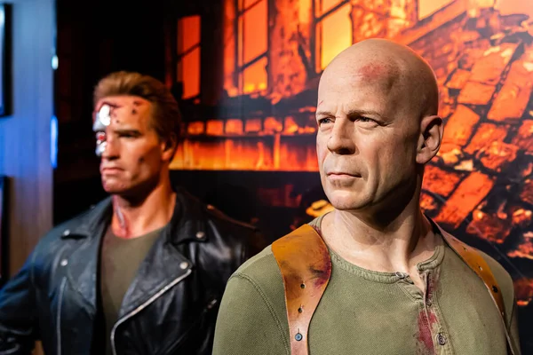 Londra Ngiltere Ngiltere Ocak 2020 Bruce Willis Waxwork Heykelleri Madam — Stok fotoğraf